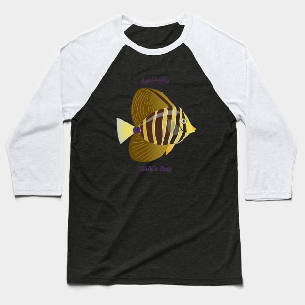 Sailfin Tang Baseball T-Shirt by Reefhorse